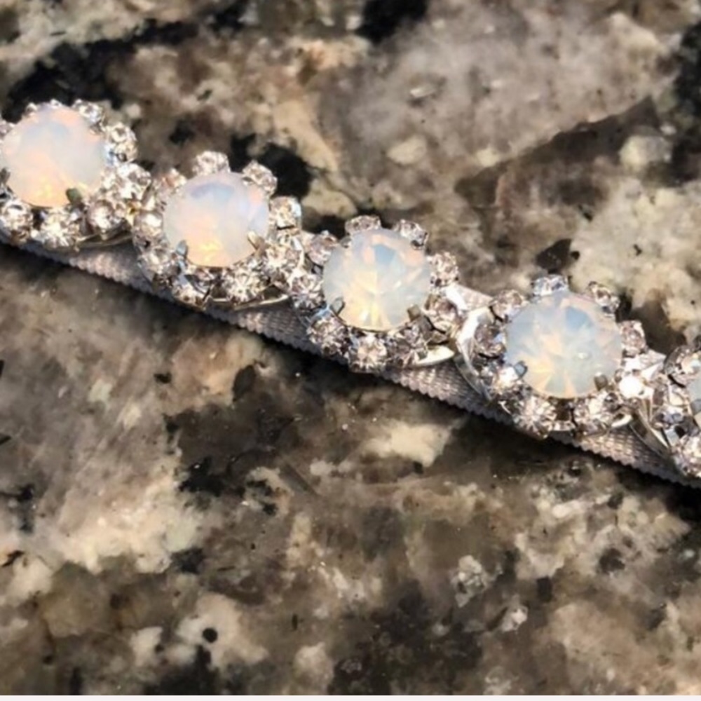 Elizabeth Bower Opal Crystal Bridal Sash